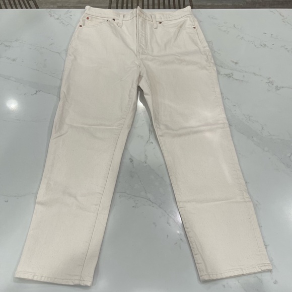 Madewell off white The Perfect Vintage Jean straight leg jeans - Picture 2 of 14